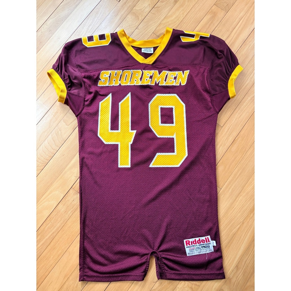 Vtg Riddell Shoreman High School Football #49 Game Jersey Mens M Pro Cut